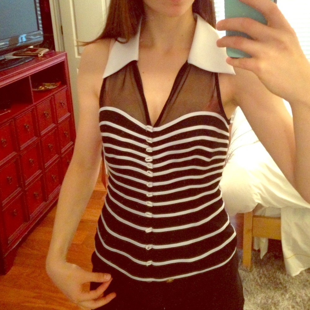 Nice Striped Tank Blouse